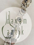 ジョージ ジェンセン スターリング シルバー ブレスレット No 23 鳥と10個のシンセティック サファイヤ付き