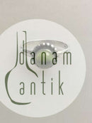 Georg Jensen Sterling Silver Ring No 9B with Clear Green Stone