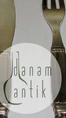 Georg Jensen King Sterling Silber Obst-/Dessertmesser und -gabel