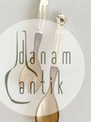 Georg Jensen Sterling Silber 'King' Salatbesteck (mit Beinen)