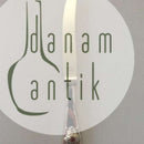 Georg Jensen Anniversary Kindermesser in Sterling Silber mit Stein misst 16,8 cm