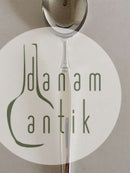 Georg Jensen Sterling Silver Cypres Serving Spoon with Steel Part（ジョージ ジェンセン スターリングシルバー サービングスプーン スチールパーツ