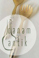 Georg Jensen Sterling Silver Cactus Salad Set No 133. Top part made of Horn.