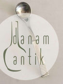 Georg Jensen "Relief" Mustard Spoon No 106 in Sterling Silver and Stainless Steel