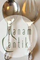 Georg Jensen Sterling Sølv Magnolia No 84 Salatsæt No 103