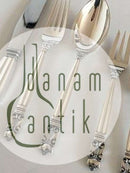 ジョージ ジェンセン スターリングシルバー キングランチ カトラリーセット。40個8 パース