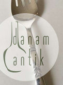 Georg Jensen Sterling Silver Ornamental Serving Fork No.57(大)。