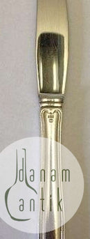 Georg Jensen Double Serrated Sterling Silver Dining Knife with Long Handle No 014 （ジョージ ジェンセン ダブル セレーションド スターリングシルバー ダイニングナイフ ロングハンドル No 014