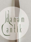 Georg Jensen Sterling Silver Double Serrated Dining Knife No 014 ロングハンドル＆鋸歯状ブレード付き