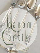 Georg Jensen Sterling Silver Acorn Flatware Set for 8 People. 48 Pieces