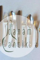 Georg Jensen Sterling Silver Acorn Flatware Set. 32 Pieces, 4 Persons