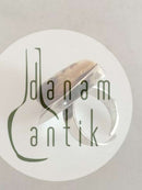 N.E. von Sterling Silber Ring mit Bernstein