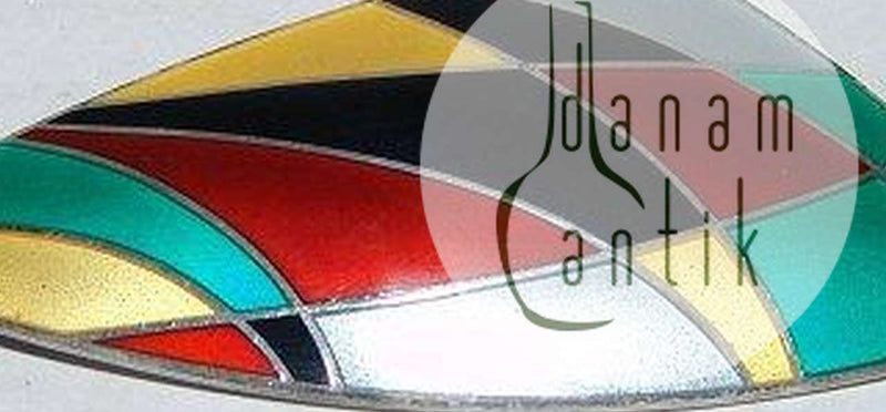 Anton Michelsen Egil Jensen Harlekin-Brosche aus Sterlingsilber und Emaille