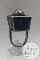 Royal Copenhagen Anton Michelsen Modern Ring in Sterling Silver and porcelain