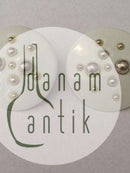 Royal Copenhagen Anton Michelsen Earclips in Porcelain and Sterling Silver