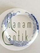 Royal Copenhagen Porcelain Bangle Bracelet with Blue Flower