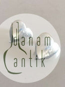 Hans Hansen Sterling Silver Heart Ear Screws