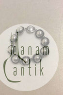 Niels Erik From Sterling Sølv Armbånd med sølv sten