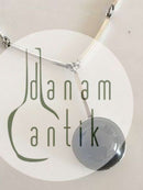 Niels Erik From Sterling Sølv Halskæde med Blå Sten