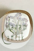 Royal Copenhagen Flora Broche / Vedhæng i Sterling Sølv og Porcelæn