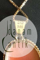 Gold chain in 14K with Camée pendant in 14K