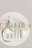 Ear screws with Pearl i Gold