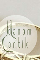 Gold Ring with three yellow stones. 14 K