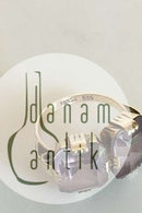 Gold ring with two Amethysts. 14 K