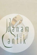 Bernhard Hertz 14 K Gold Ring with litle brilliant-cut diamond