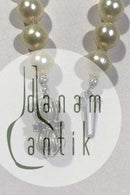 Pearlnecklace with 14K Whitegold Clasp with Sapphires