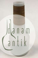 Kastrup Glassworks Opaline Carafe with bamboo wrapping