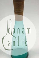 Kastrup Glasværk Opaline form Grøn Karaffel med bambusbevikling