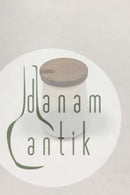 Kastrup Glassworks Opaline Mustard Cup with Lid of Teak