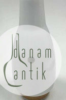 Kastrup Glasværk Opaline Vase med bambusbevikling