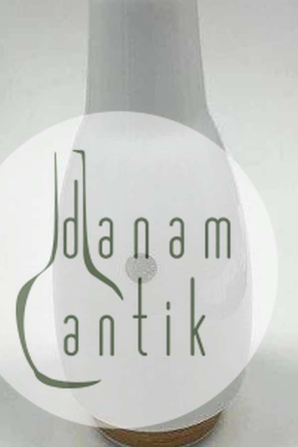 Kastrup Glasværk Opaline Vase med bambusbevikling