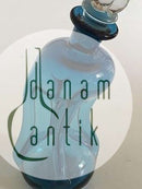 Holmegaard / Kastrup Glassworks Kluk Kluk Decanter in Blue Glass with Crown Shaped Bottle Lid