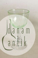 Danish glass Derby with green Cuppa White Wine Glass
