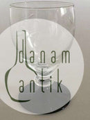 "Jane" Sortfods Hvidvinsglas med drueslibning fra Holmegaard