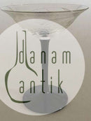 "Jane" Sortfods Likørglas med drueslibning. Holmegaard