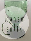 "Jane" Sortfods Hvidvinsglas med drueslibning og Grøn Kumme fra Holmegaard