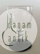 "Jane" Sortfods Portvinsglas med Drueslibning fra Holmegaard