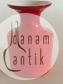 Retromodern Carnaby Vase from Holmegaard Orangered / White designed by Per Lütken