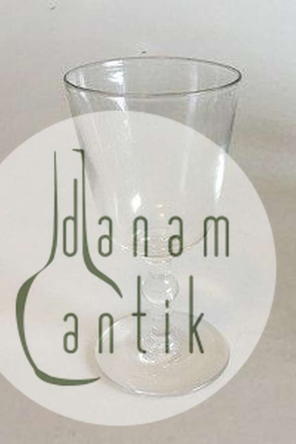 Holmegaard Berlinois Hedvinsglas mit Kugel am Stiel