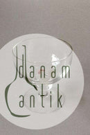 Holmegaard Cocktailglas dekoreret med hvid hane