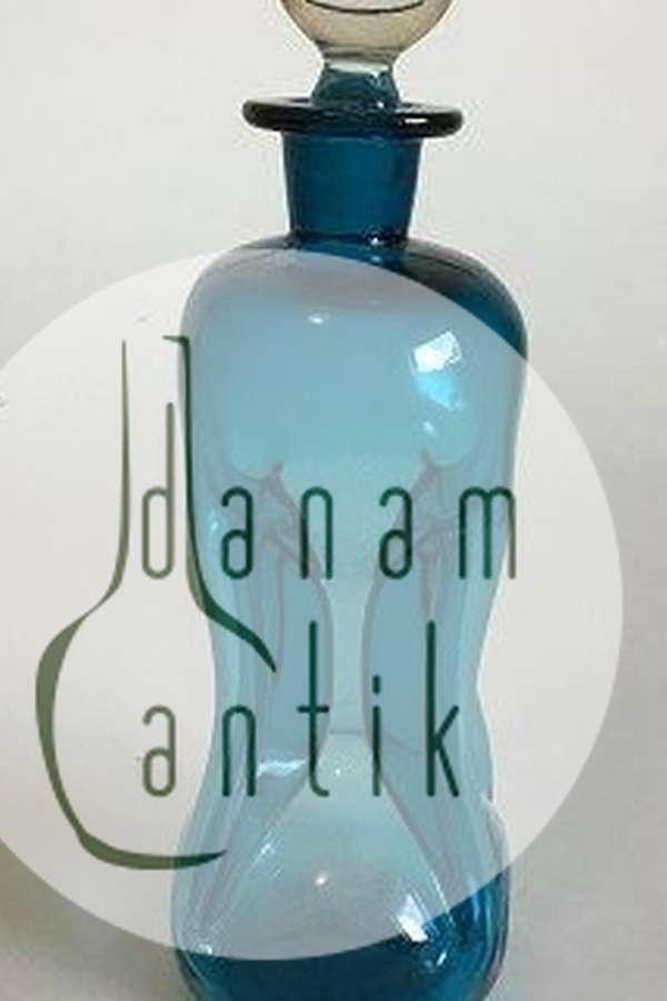 Holmegaard / Kastrup Glasværk Kluk Kluk Karaffel i Blåt Glas