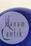 Glasvase af blåt glas