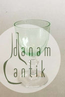 Danish Glass White Wine Glass with green Cuppa