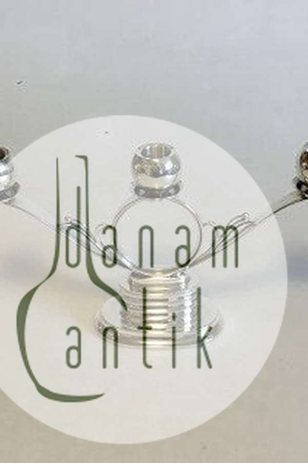 Hans Hansen Sterling sølv tre-armet lysestage