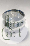 Skævknækket Saltkar Sølv med glas indsats