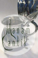 Silver Mustard Pot with lid and glass lining